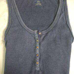 aerie Ribbed Tank Top in Navy